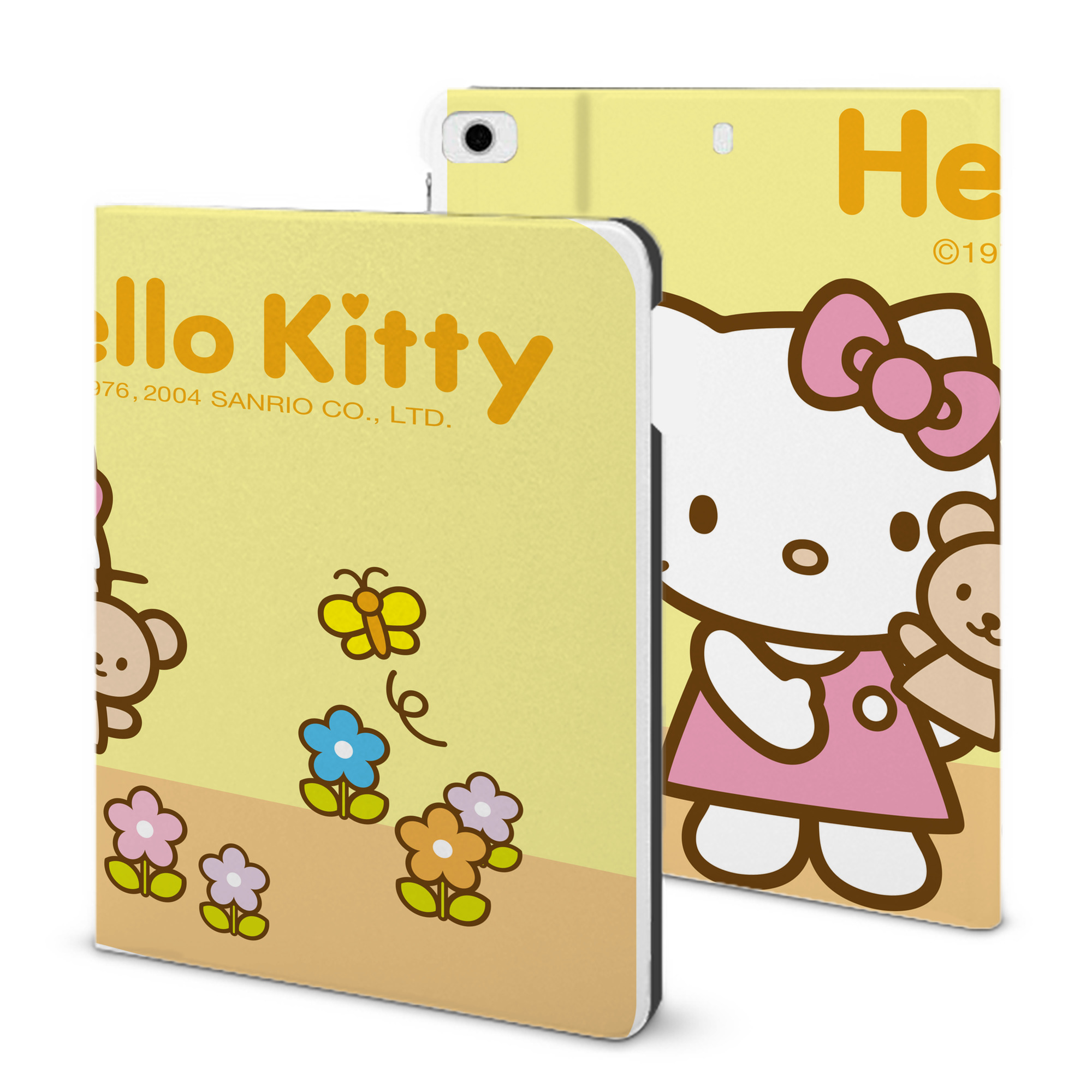 （画像用） Hello Kitty ハローキティ IPad ケース ブック型 PUレザー TPU 耐衝撃 軽量 薄型 ペン収納なし 全面保護 IPad 各モデル対応
